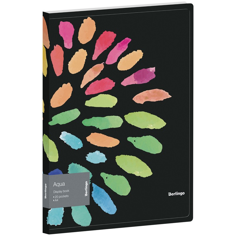 Папка с 20 вкладышами Berlingo "Aqua", 17мм, 600мкм, с внутренним карманом, с рисунком