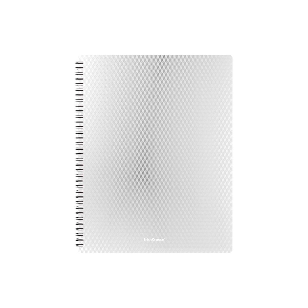 Папка файловая пластиковая на спирали ErichKrause Diamond Total White, с 20 прозрачными карманами, A4, белый