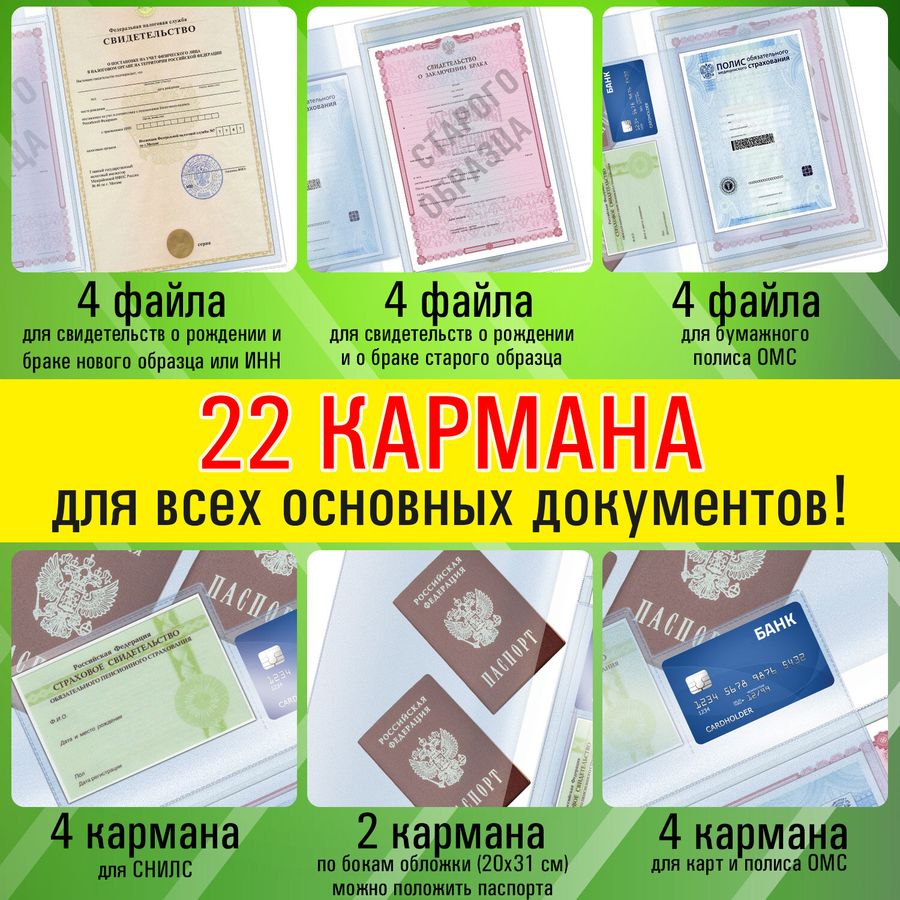 Папка-органайзер семейная для 4-х комплектов документов "Journey", А4, цветной принт, STAFF