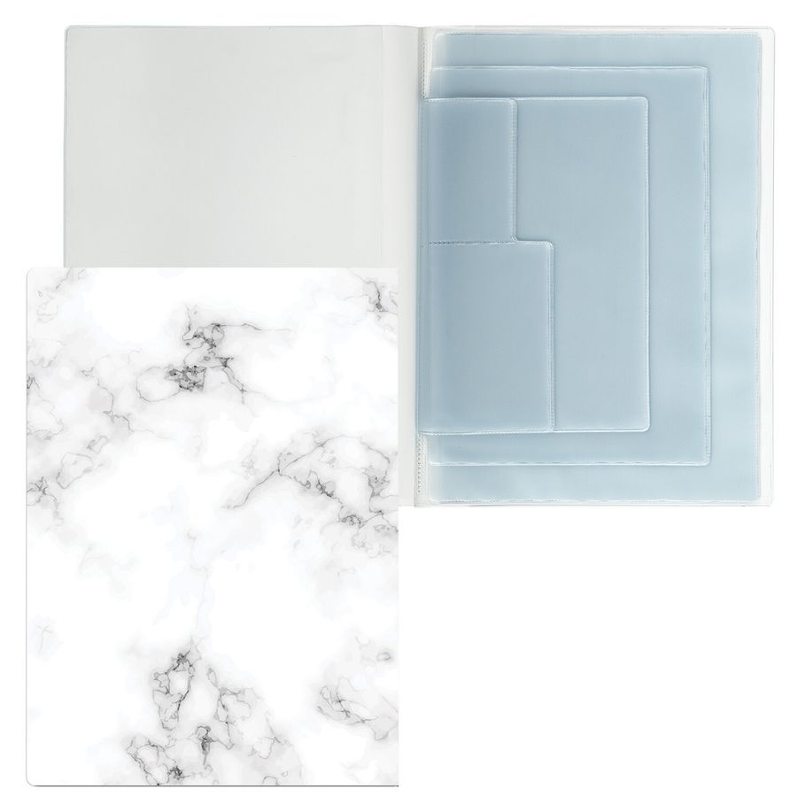 Папка-органайзер семейная для 4-х комплектов документов "Marble 1", А4, цветной принт, STAFF