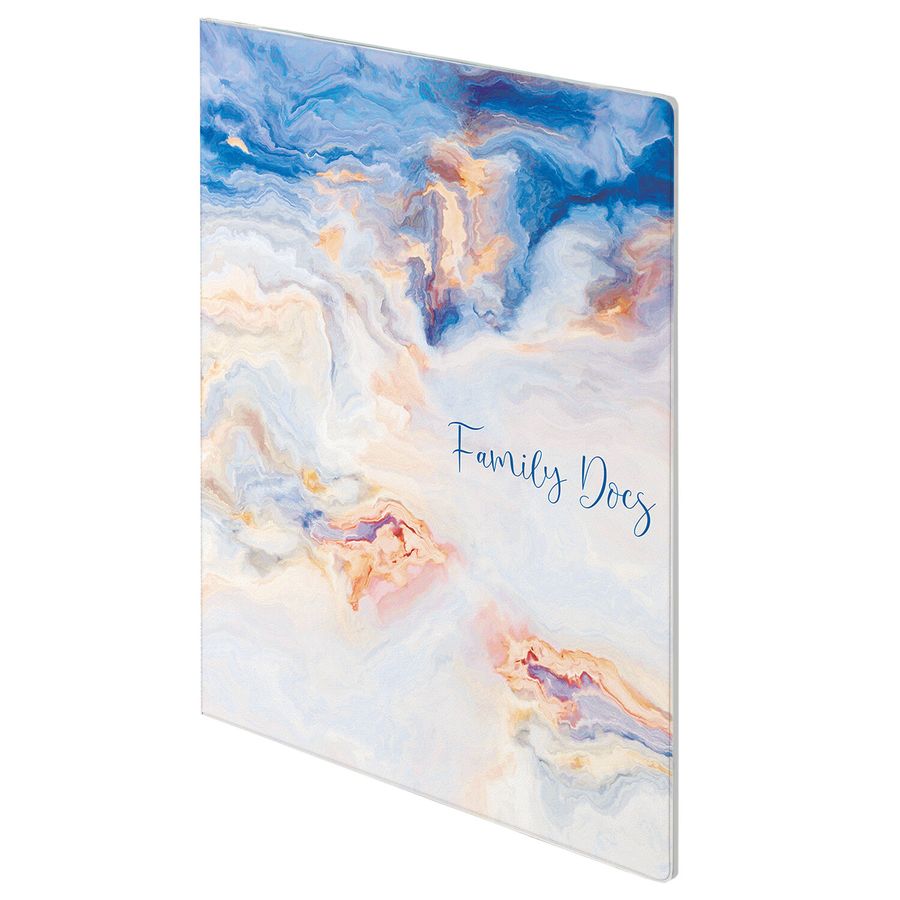 Папка-органайзер семейная для 4-х комплектов документов "Marble 2", А4, цветной принт, STAFF