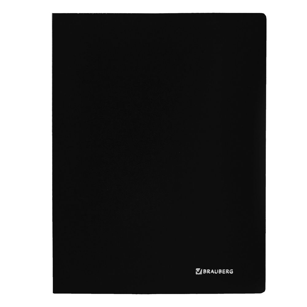Папка 100 вкладышей BRAUBERG "Office", черная, 0,8 мм