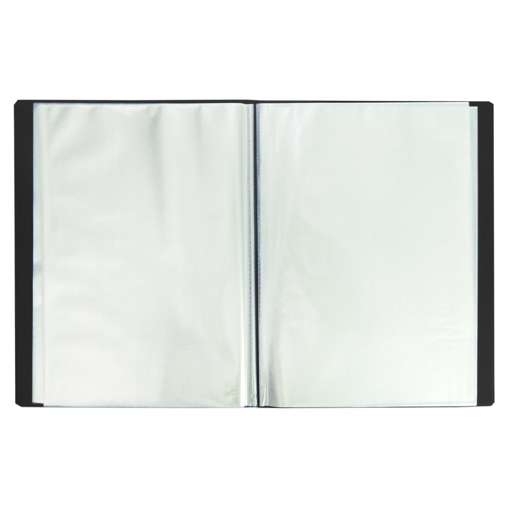 Папка 100 вкладышей BRAUBERG "Office", черная, 0,8 мм