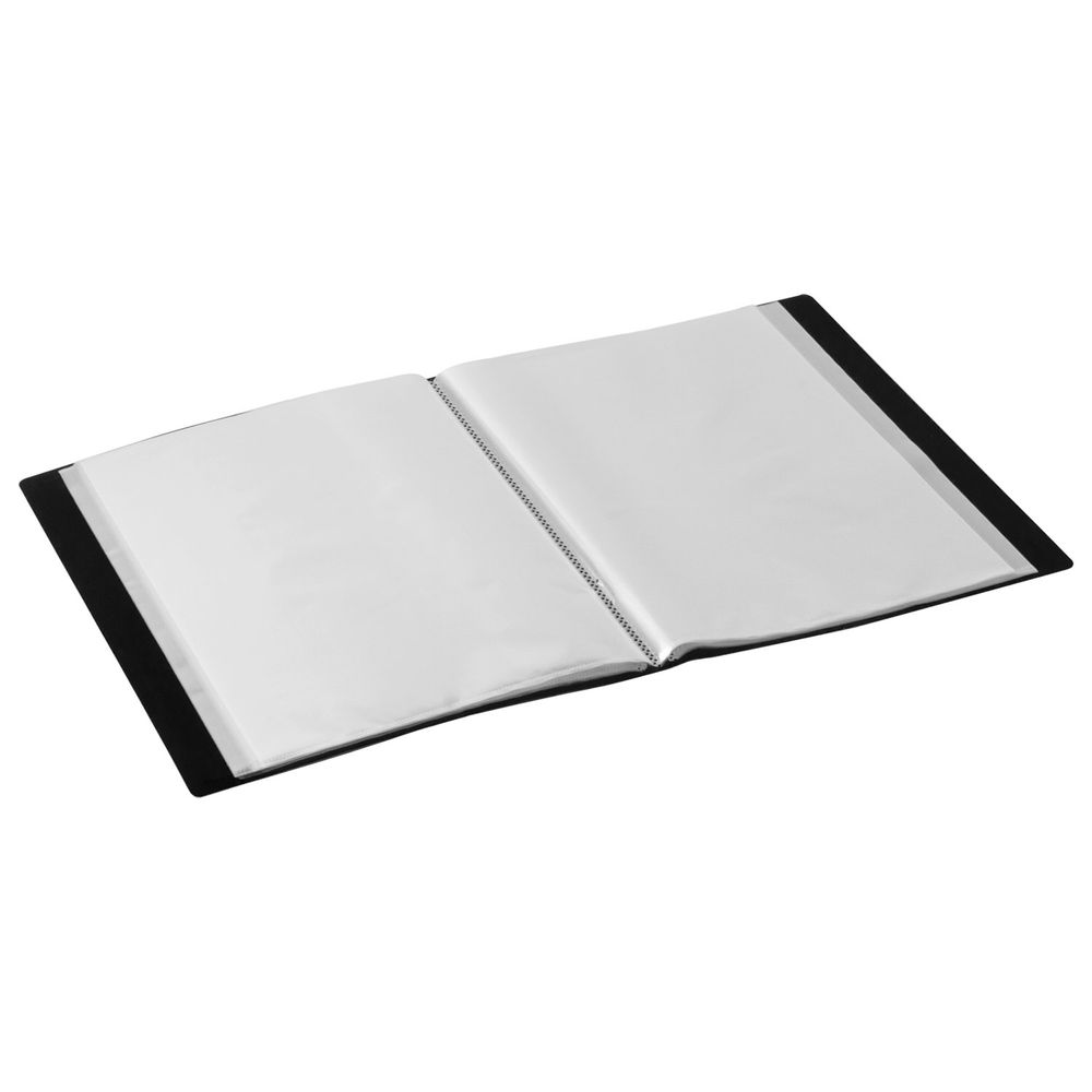 Папка 100 вкладышей BRAUBERG "Office", черная, 0,8 мм