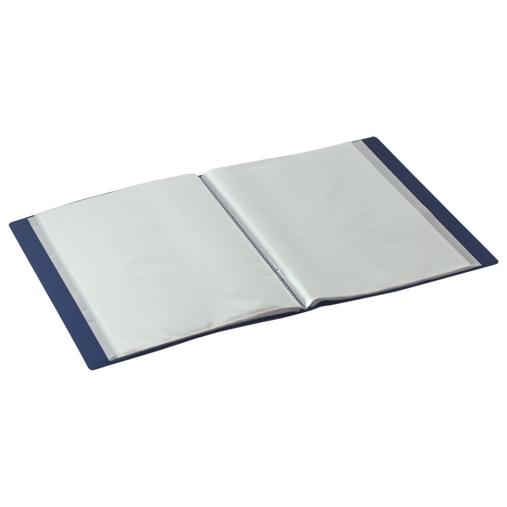 Папка 60 вкладышей BRAUBERG стандарт, синяя, 0,8 мм