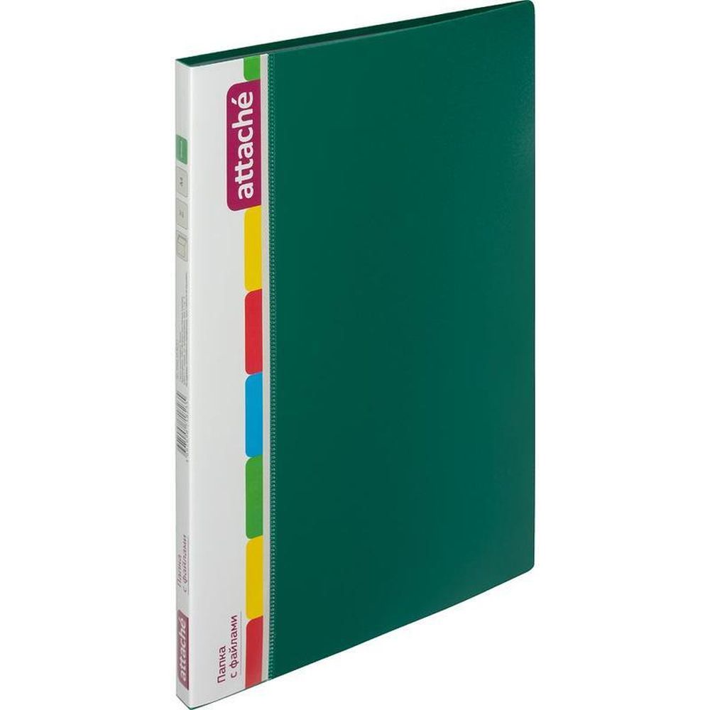 Папка демонстрационная на 40 карманов Attache KT-40/07, А4, зеленая