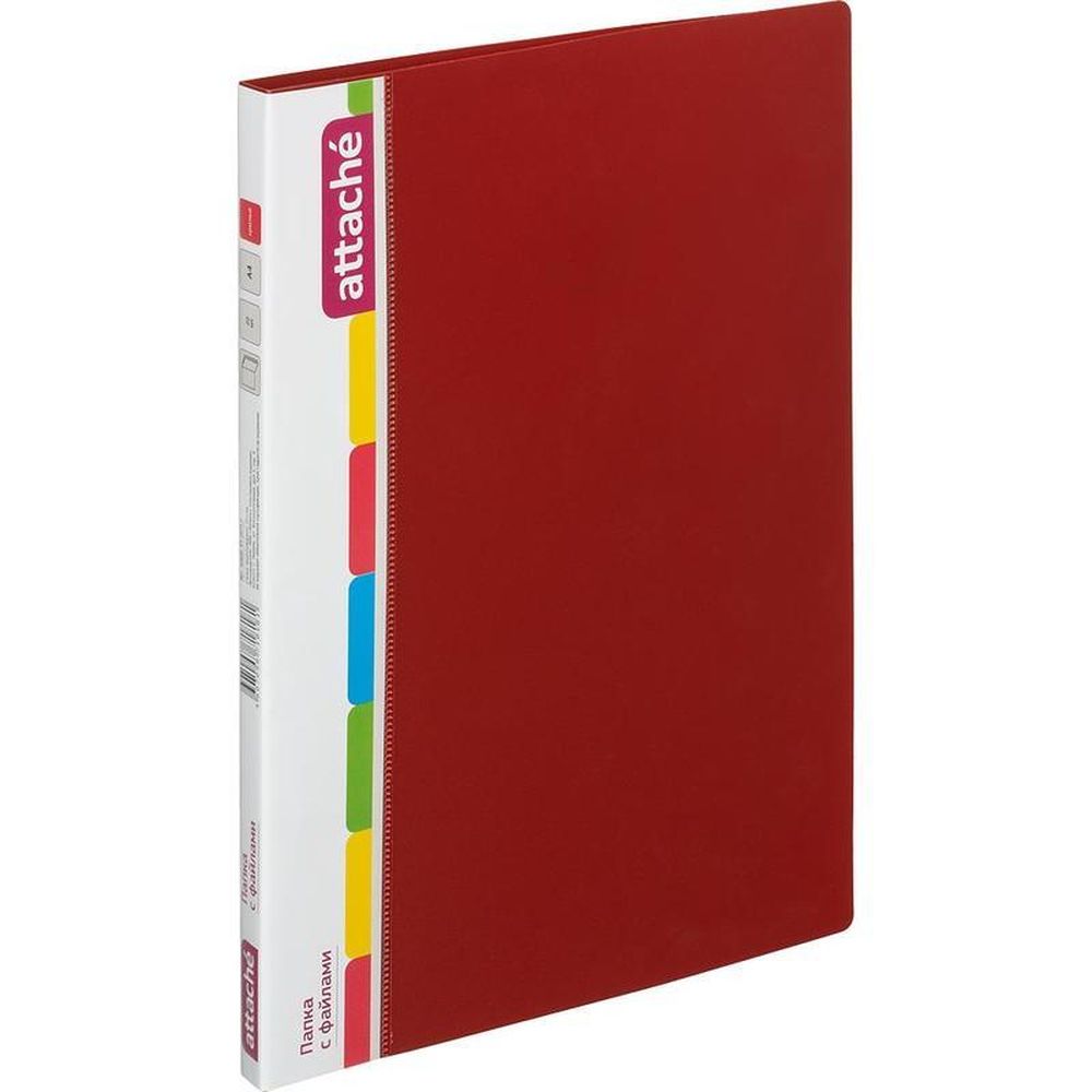 Папка демонстрационная на 40 карманов Attache KT-40/07, А4, красная