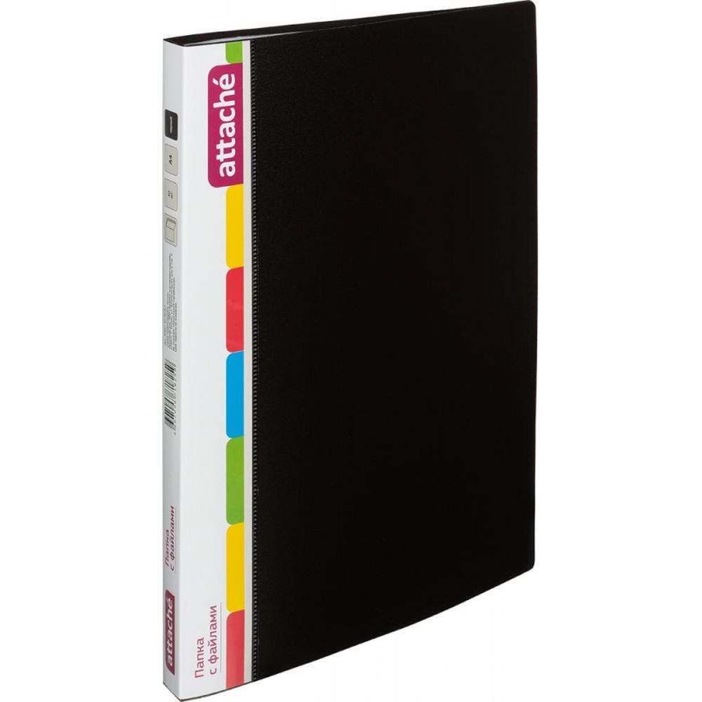 Папка демонстрационная на 40 карманов Attache KT-40/07, А4, черная