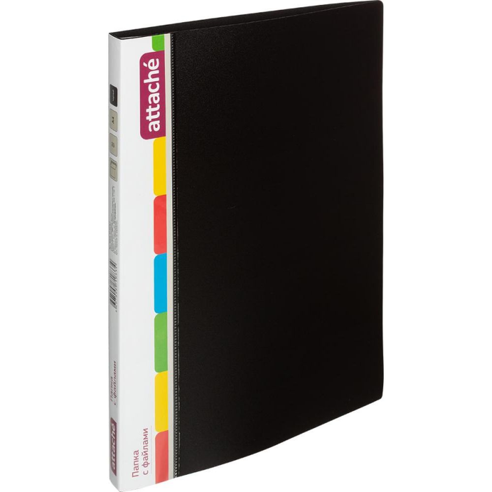 Папка демонстрационная на 60 карманов Attache KT-60/07, А4, черная