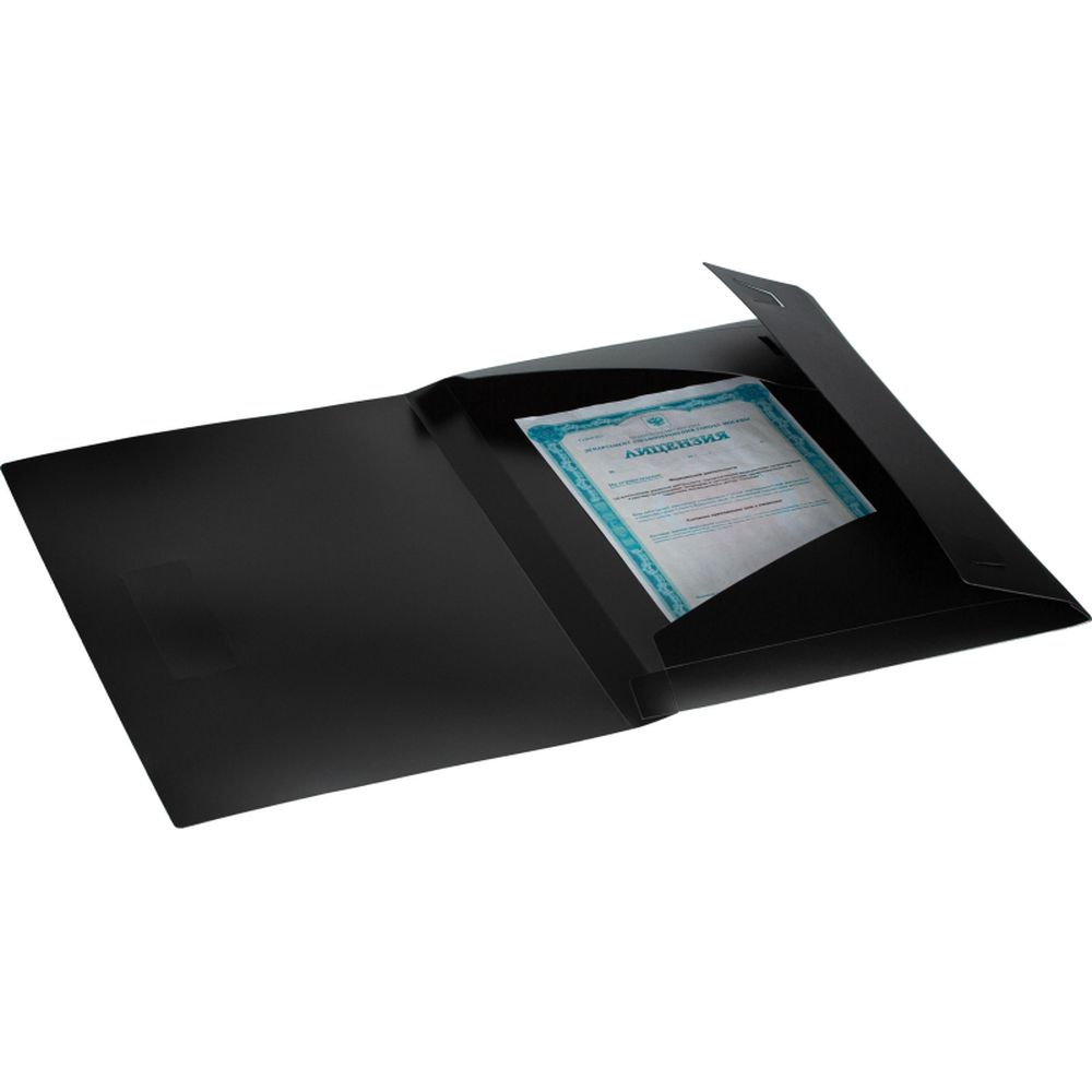 Папка-бокс Attache 318/080, А3, 30мм, на резинке, черная