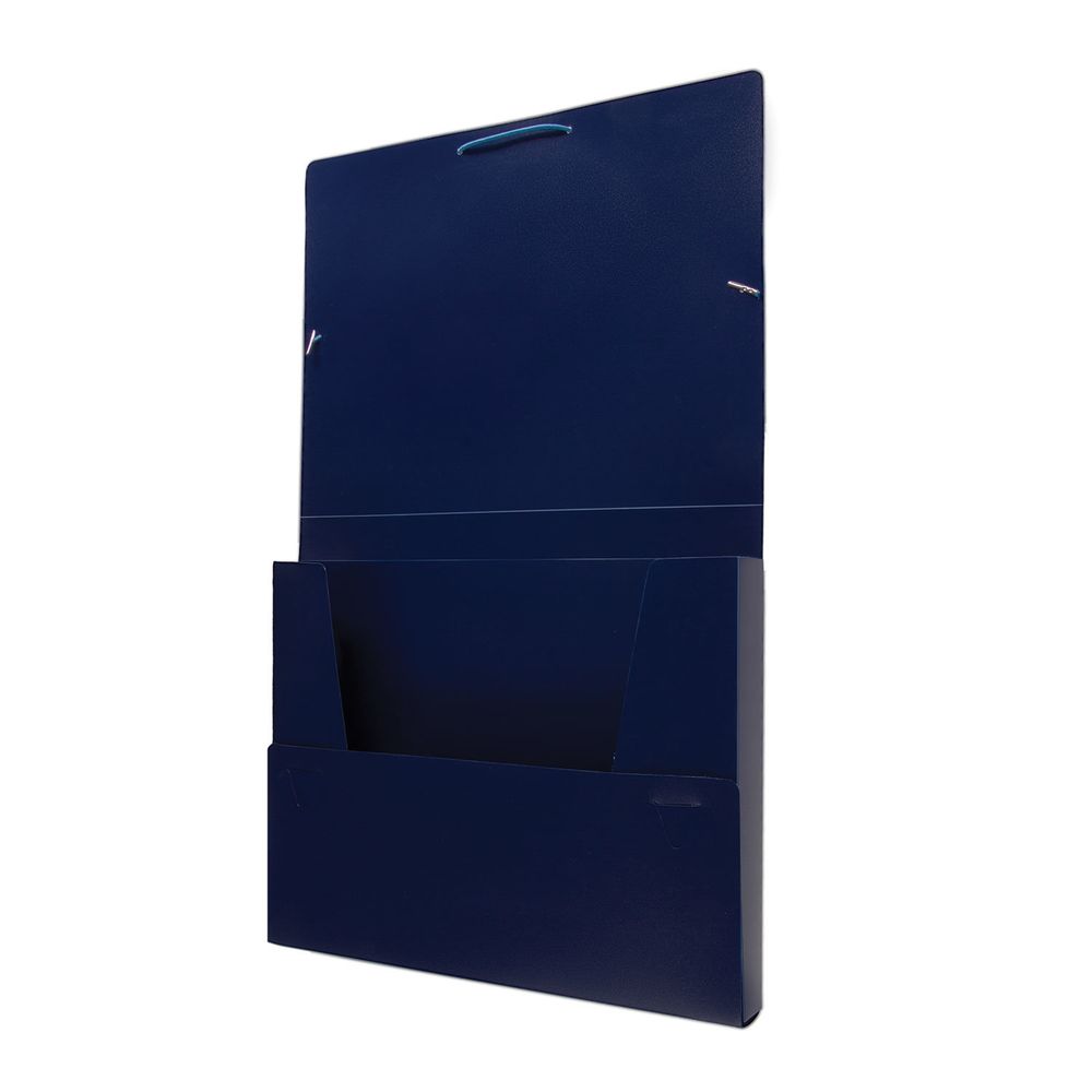 Папка-короб на резинках BRAUBERG, 30 мм, синяя, 0,7 мм