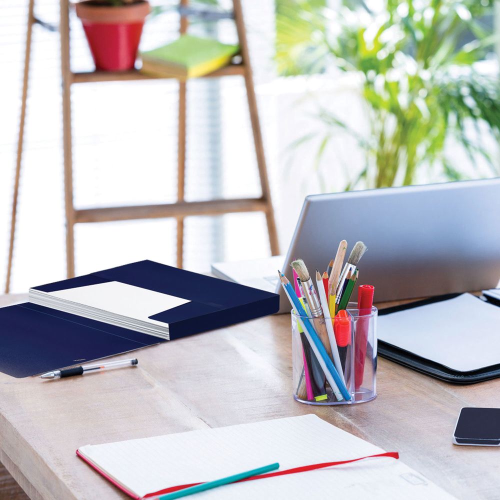 Папка-короб на резинках BRAUBERG, 30 мм, синяя, 0,7 мм