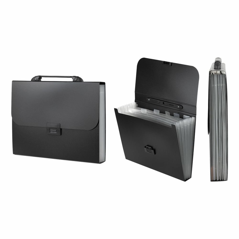 Папка-портфель пластиковая BRAUBERG