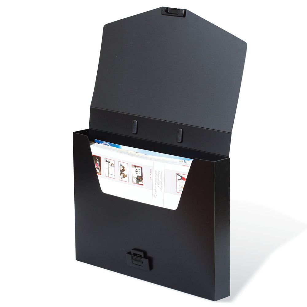 Папка-портфель пластиковая BRAUBERG