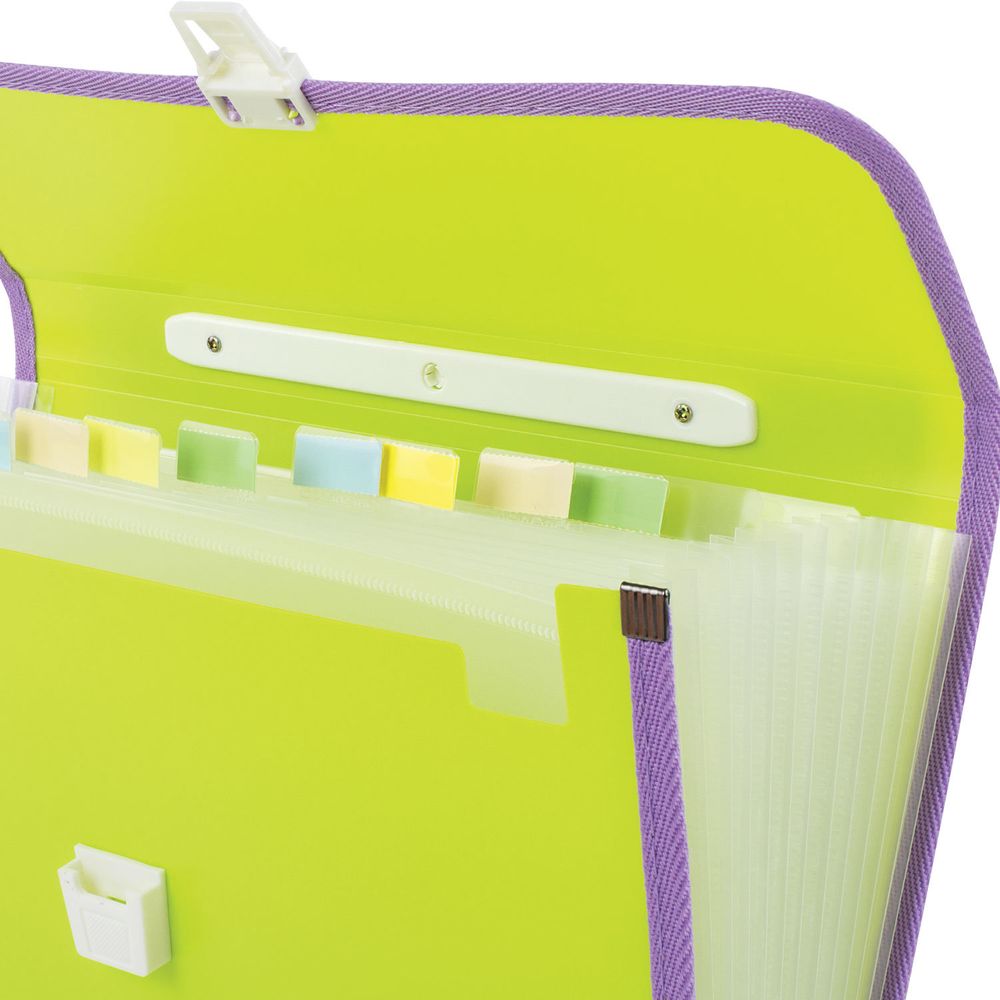 Папка-портфель пластиковая BRAUBERG