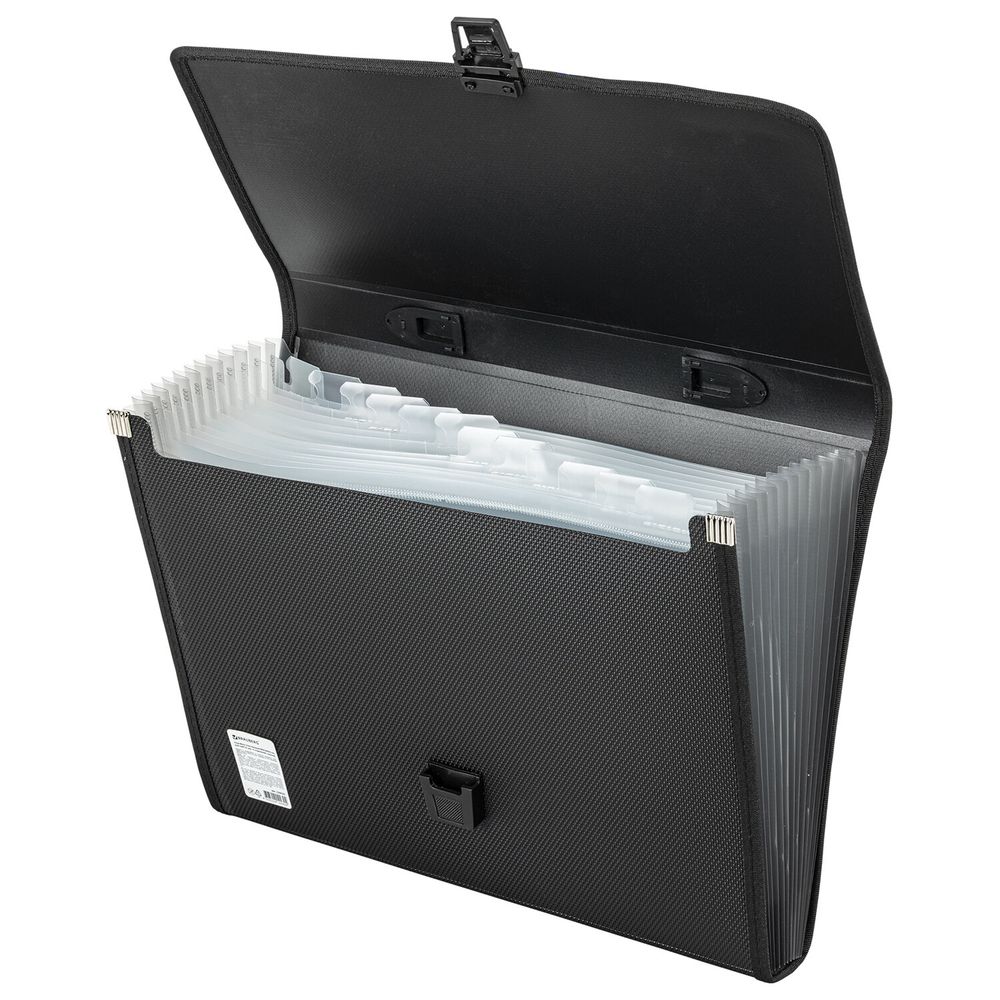 Папка-портфель пластиковая BRAUBERG