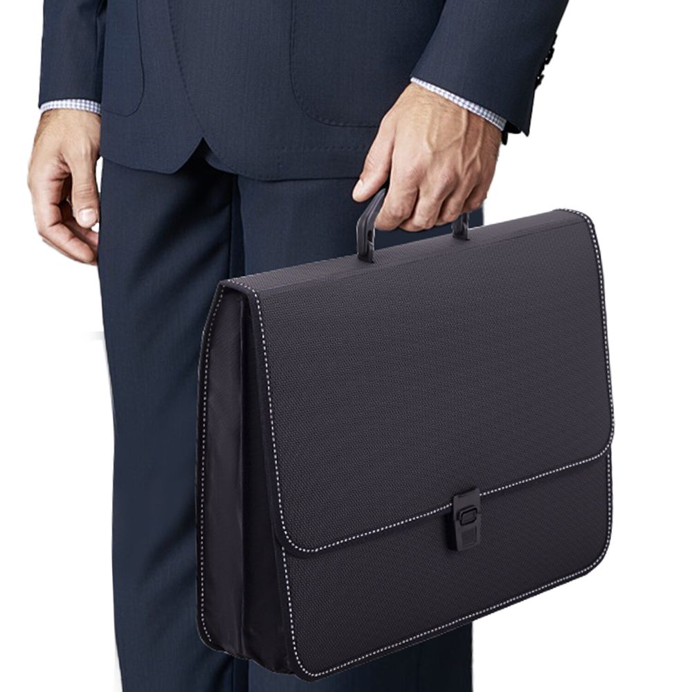 Папка-портфель пластиковая BRAUBERG