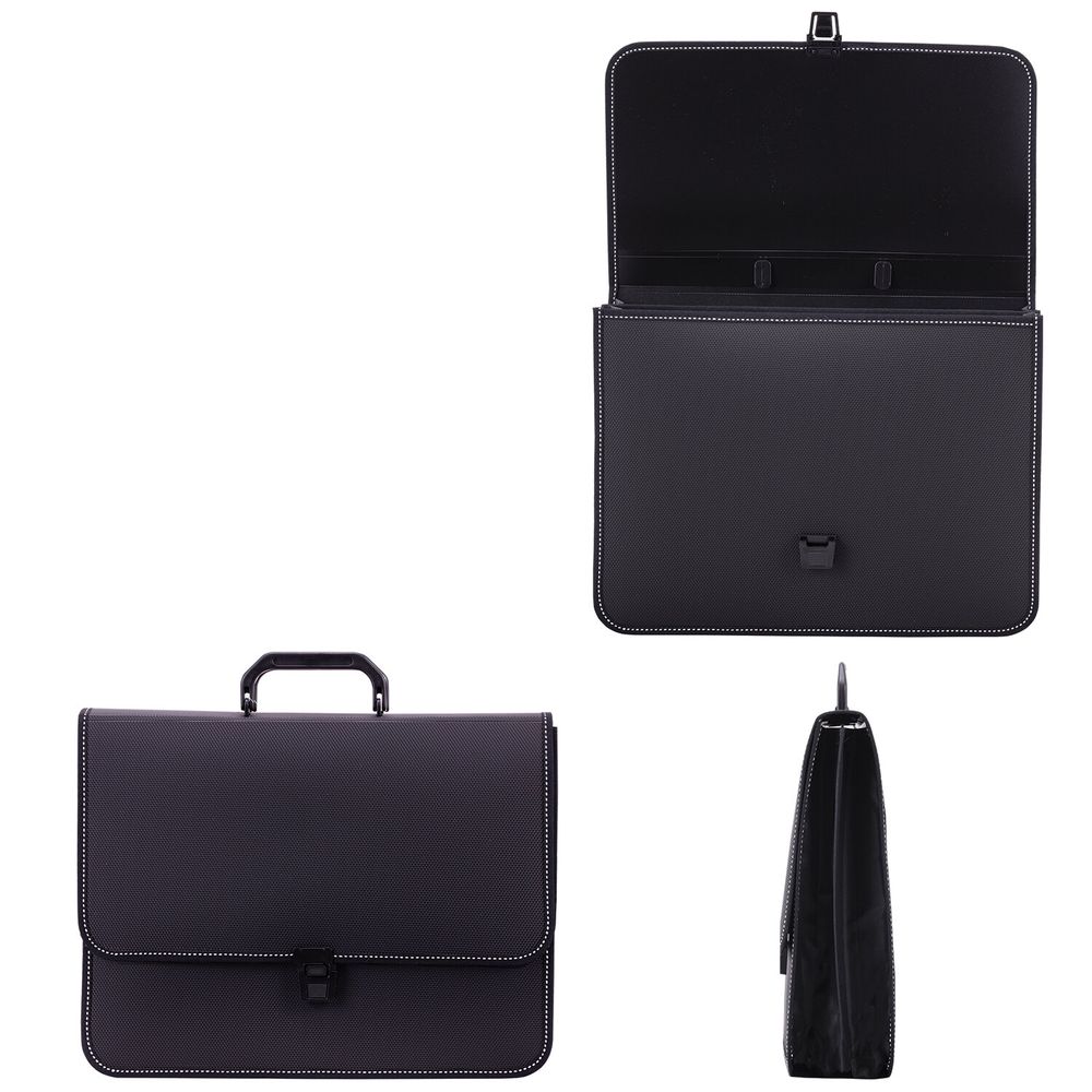 Папка-портфель пластиковая BRAUBERG