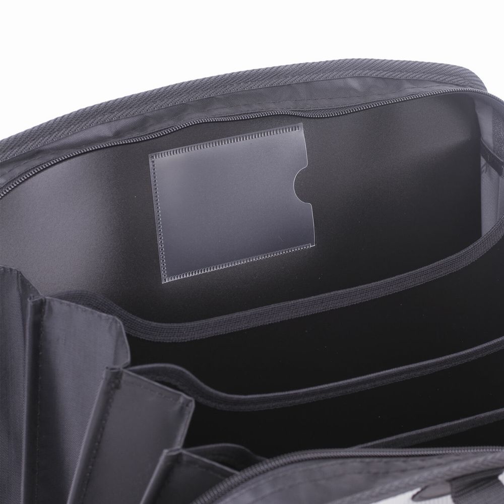 Папка-портфель пластиковая BRAUBERG А4+ (375х305х60 мм), 4 отделения, 2 кармана, серая