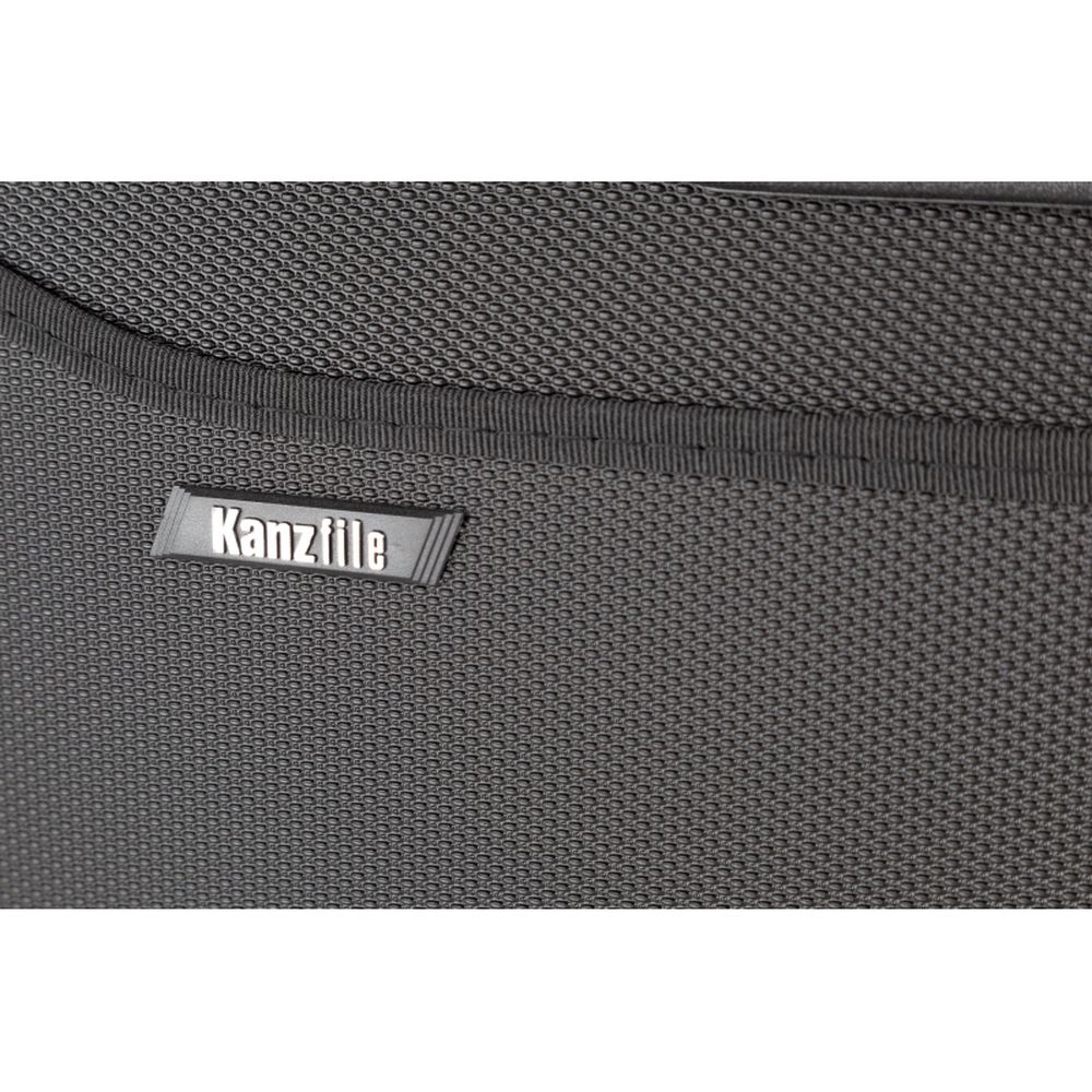 Папка-портфель, А4+, 390х320х112, пластик, 4отделения, с ручками, черная