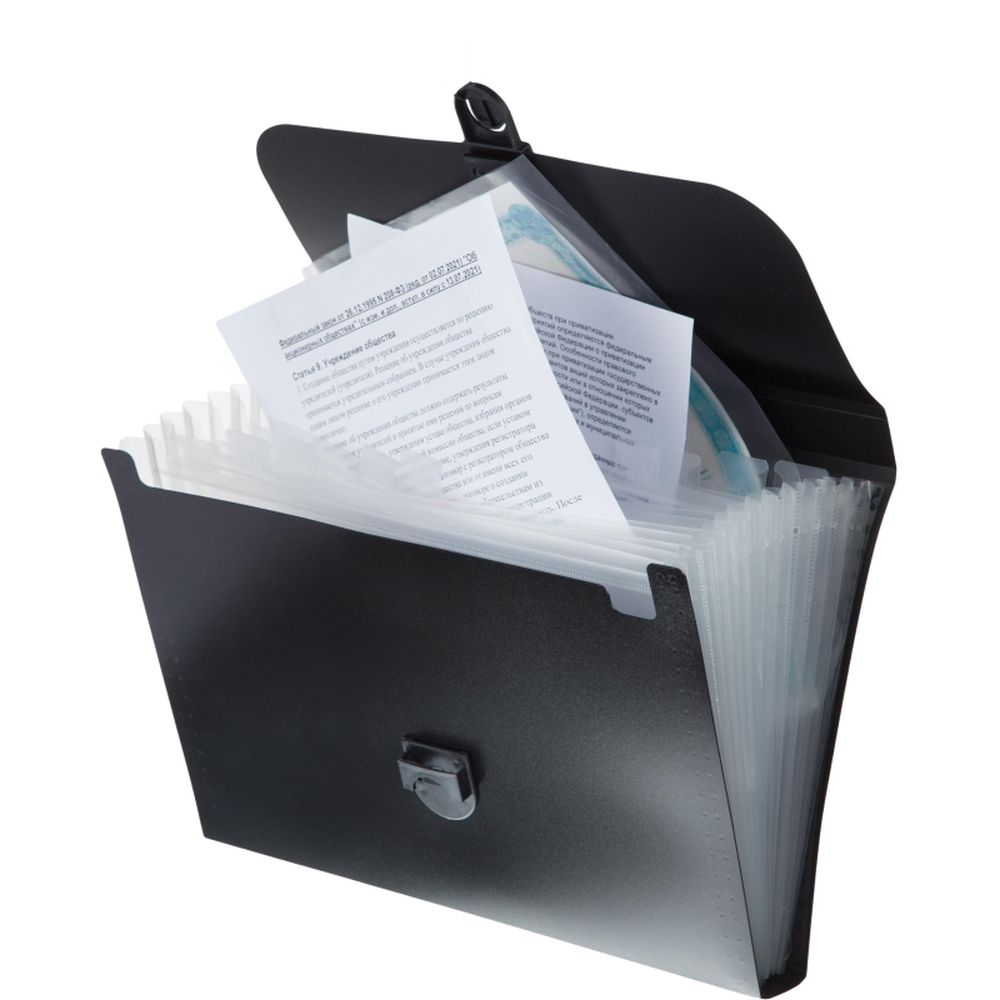 Портфель-картотека пластик ATTACHE черн.