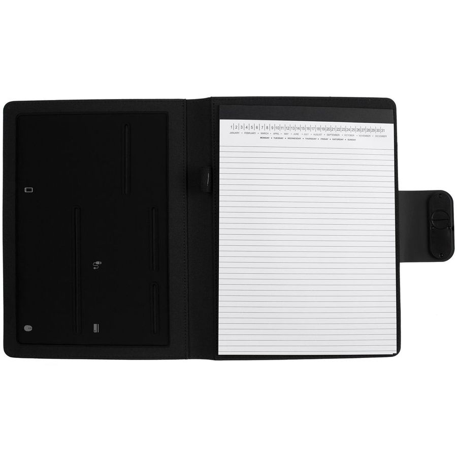 Папка с блокнотом Midstream черная