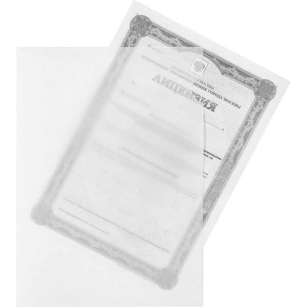 Папка-уголок E-310, А4, 180мкм, белая матовая