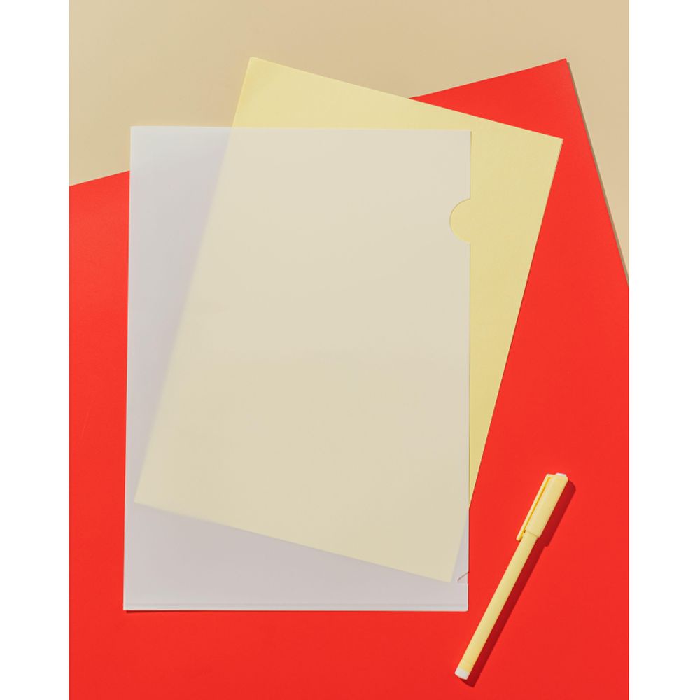 Папка-уголок E-310, А4, 180мкм, белая матовая