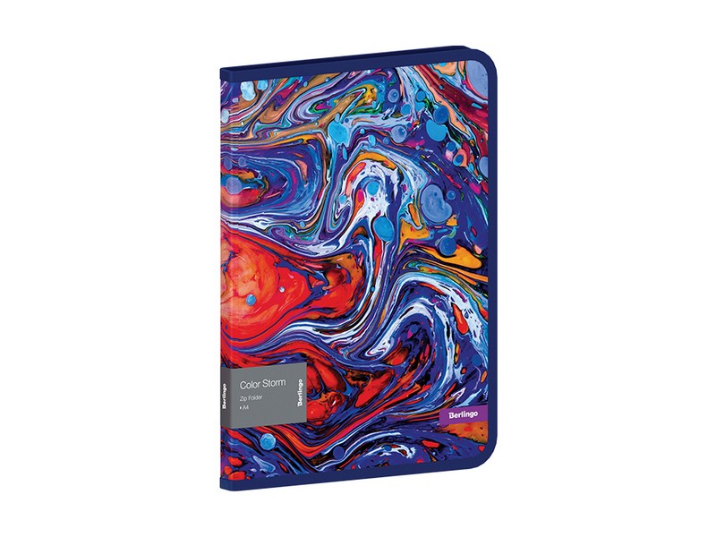 Папка на молнии Berlingo "Color Storm" А4, 600мкм, с рисунком