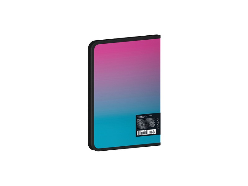 Папка на молнии Berlingo "Radiance" А5+, 600мкм, розовый/голубой градиент, с рисунком