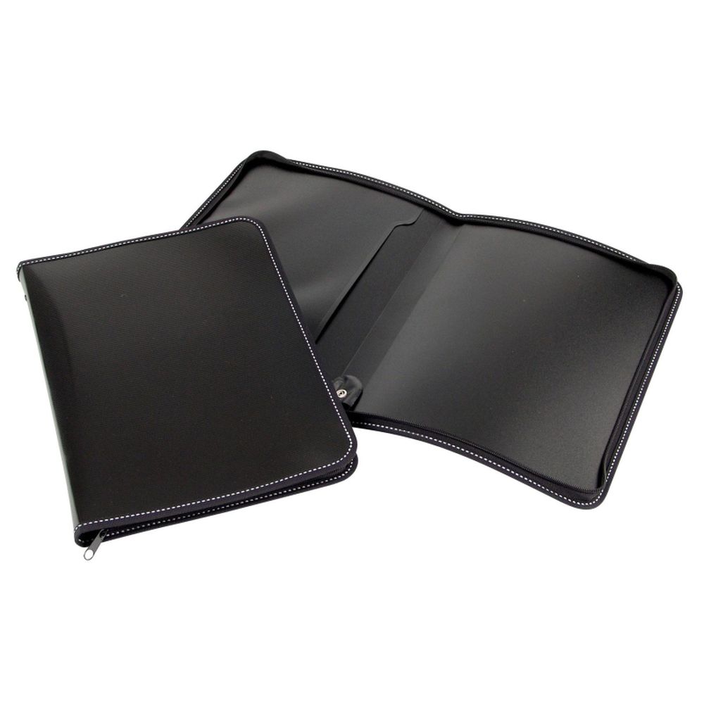 Папка на молнии Attache, А4, 335х240х25, с внутренним карманом, п/э, черная