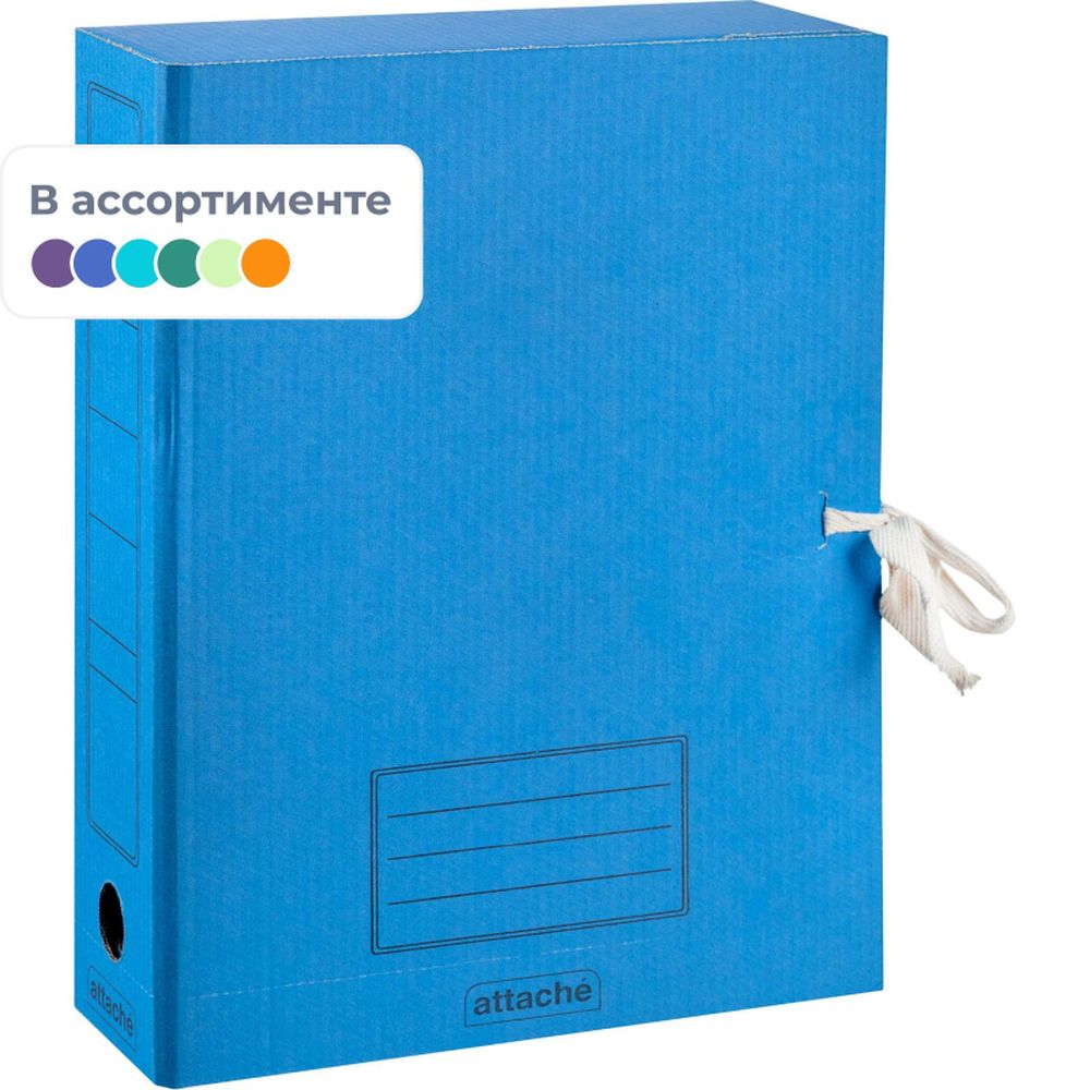 Папка с завязками гофрокартон 7 см  ассорти