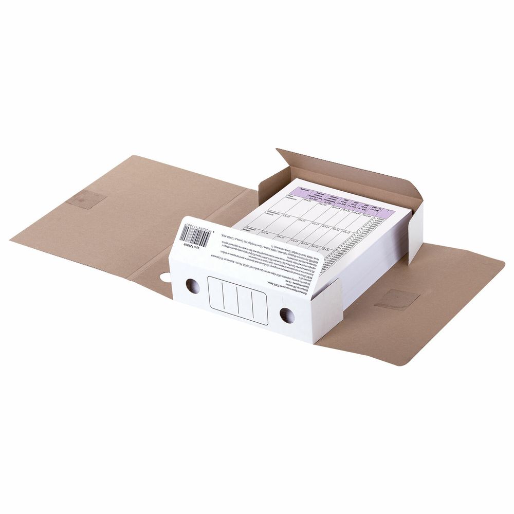 Папка архивная с завязками А4 (325х250 мм), 75 мм, до 700 листов, микрогофрокартон, БЕЛАЯ, STAFF