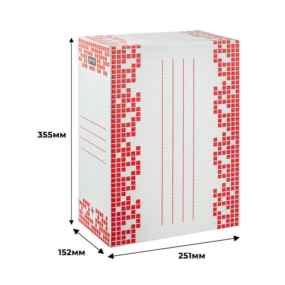 Короб арх. ATTACHE Selection 150мм, 345х150х245, белый с красным