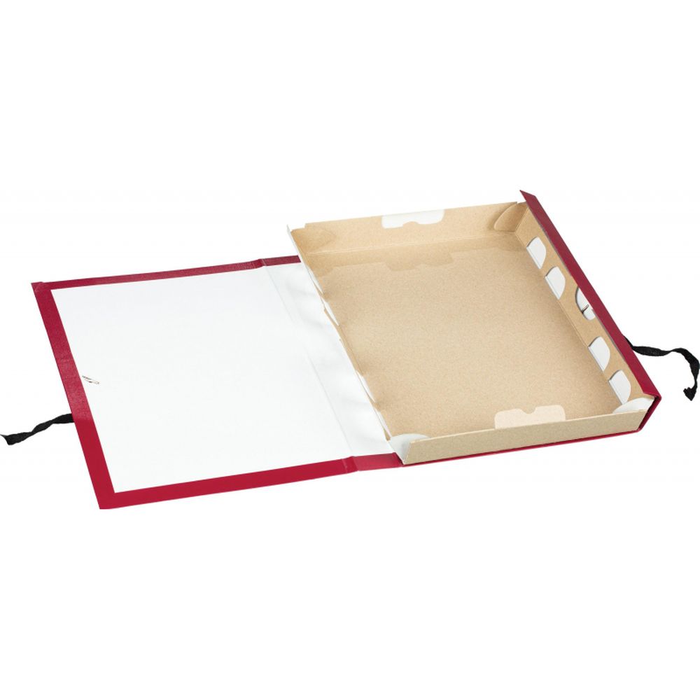 Папка архивный короб 3,5см бумвинил складной , красный