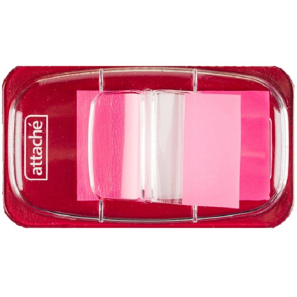 Клейкие закладки пластиковые 1цв.по 25л. 25ммх45 красн Attache