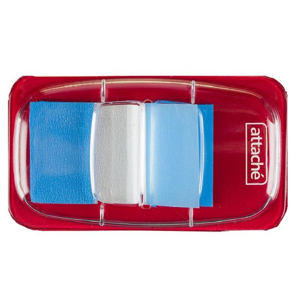 Клейкие закладки пластиковые 1цв.по 25л. 25ммх45 син Attache