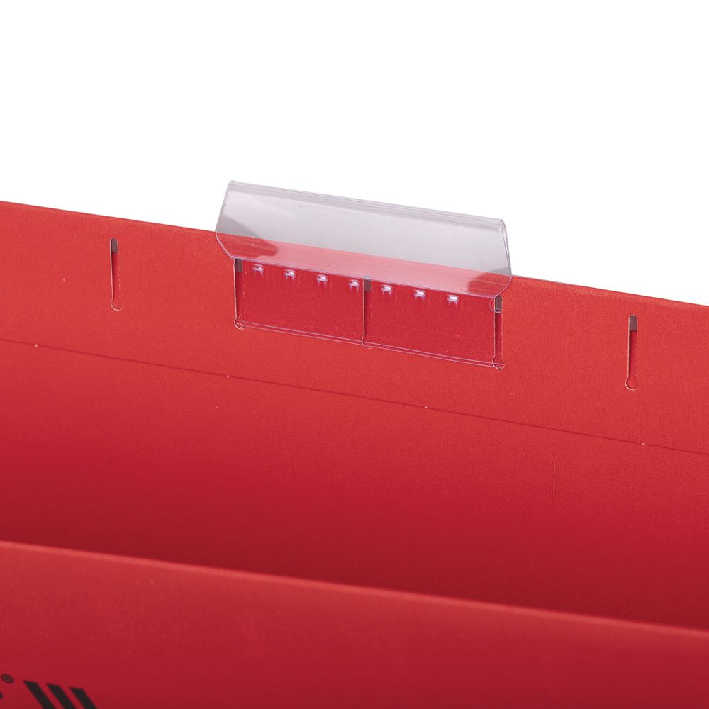 Подвесные папки A4/Foolscap (404х240 мм) до 80 л., КОМПЛЕКТ 10 шт., красные, картон, STAFF