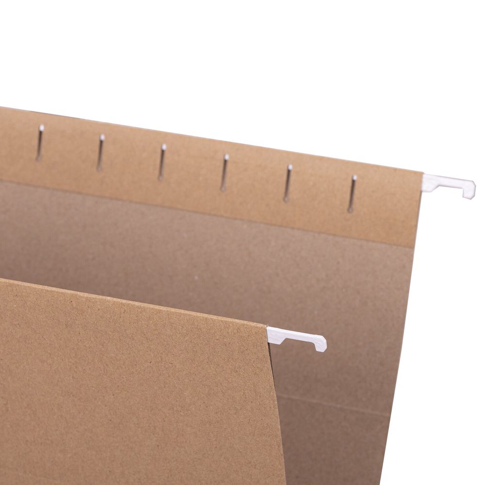 Подвесные папки A4/Foolscap (404х240 мм) до 80 л., КОМПЛЕКТ 10 шт., крафт-картон, STAFF