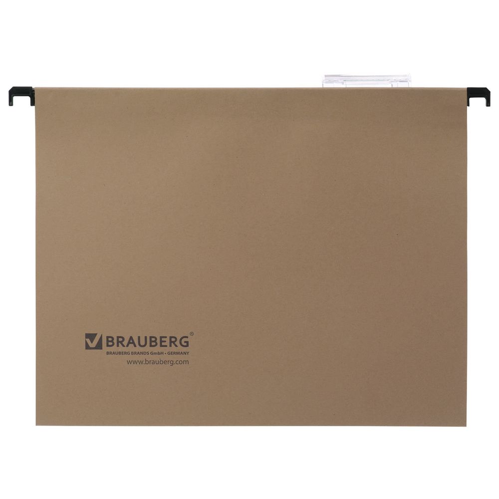 Подвесные папки А4 (350х245 мм), до 80 листов, КОМПЛЕКТ 10 шт., картон, BRAUBERG (Италия)