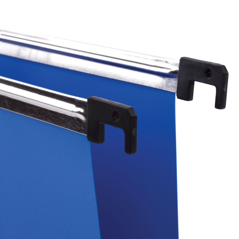 Подвесные папки А4 (350х245 мм), до 80 листов, КОМПЛЕКТ 5 шт., пластик, синие, BRAUBERG (Италия)