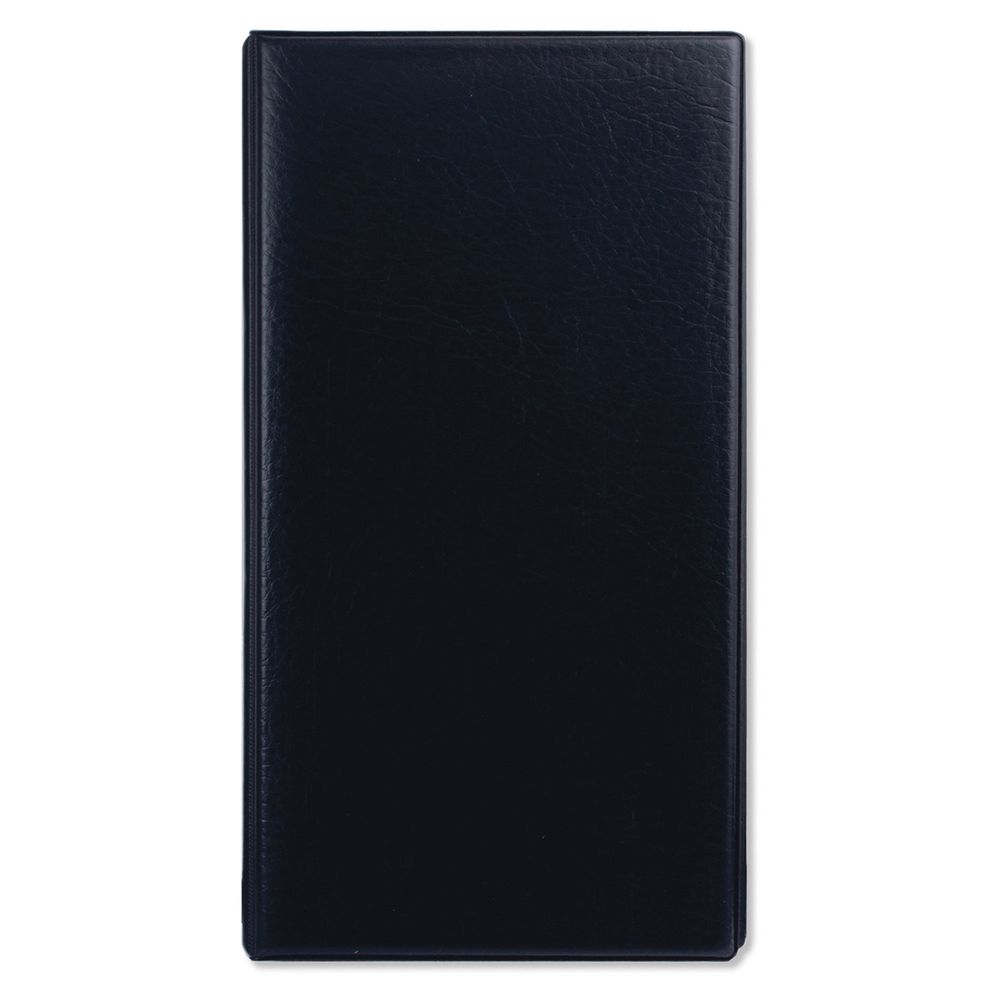 Визитница на 4-х кольцах BRAUBERG, четырехрядная, на 160 визиток, черная