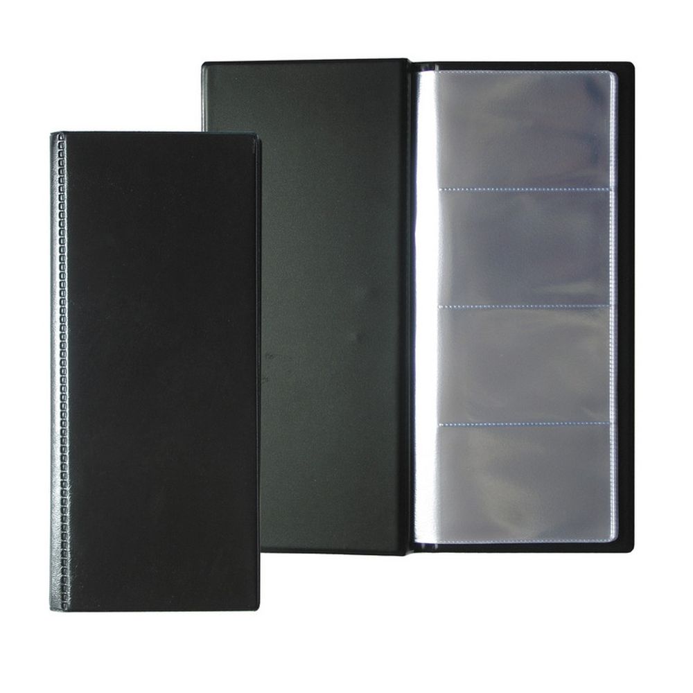 Визитница на 96 карточек 2350И, 110х250, черная