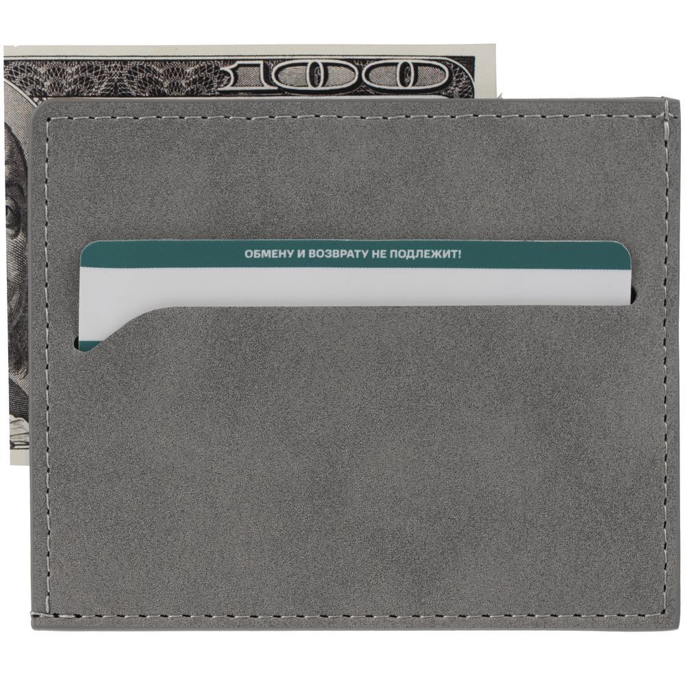 Чехол для карточек Nubuk, серый