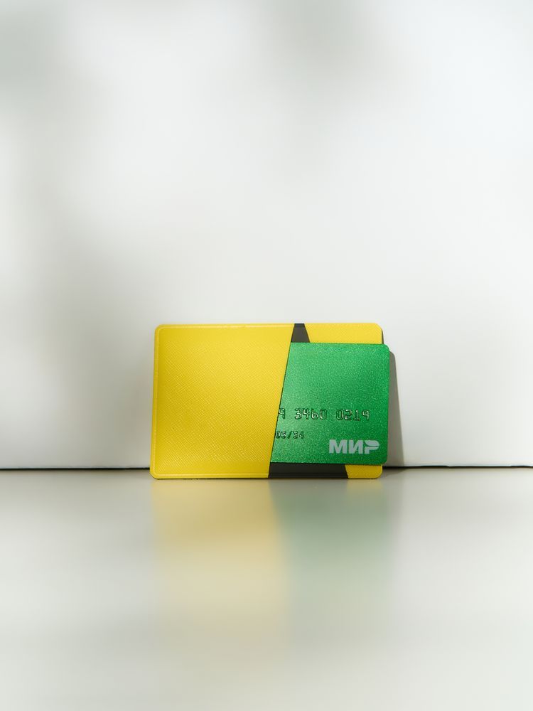 Картхолдер Dual серо-желтый