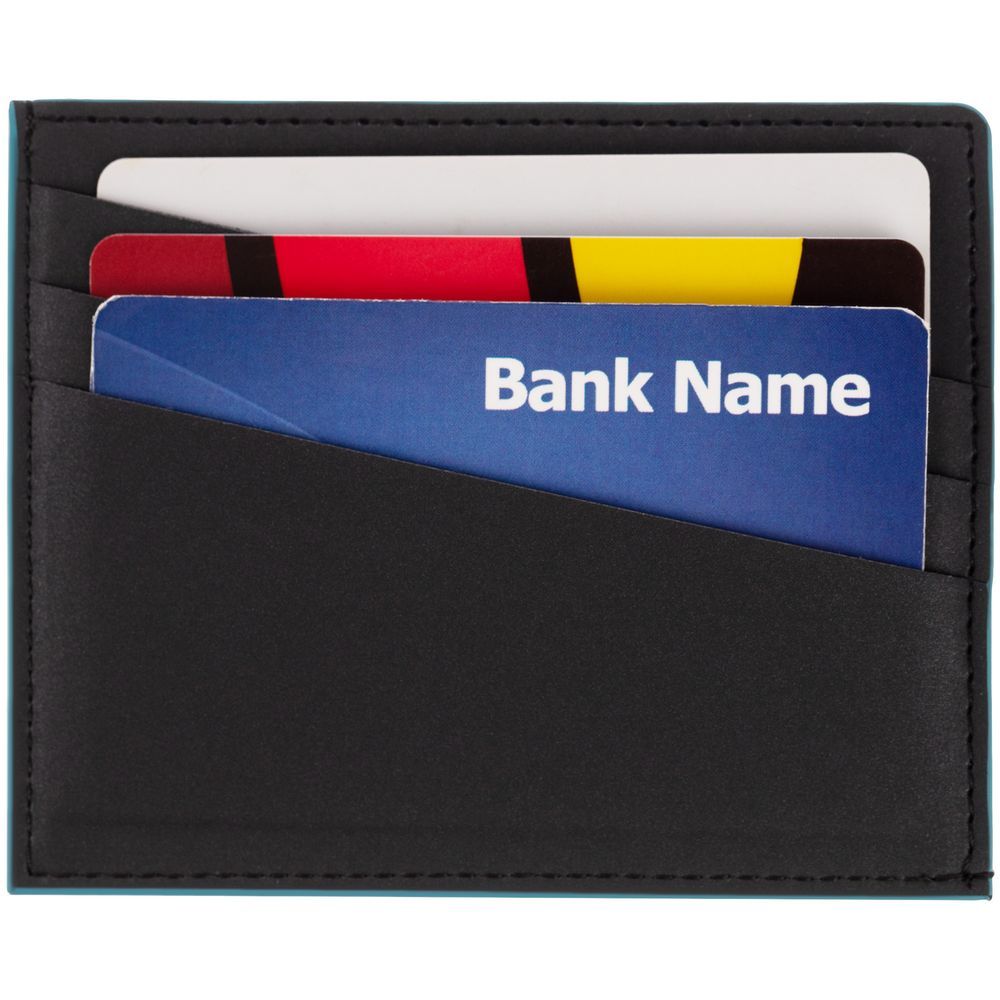 Картхолдер Multimo черный с бирюзовым