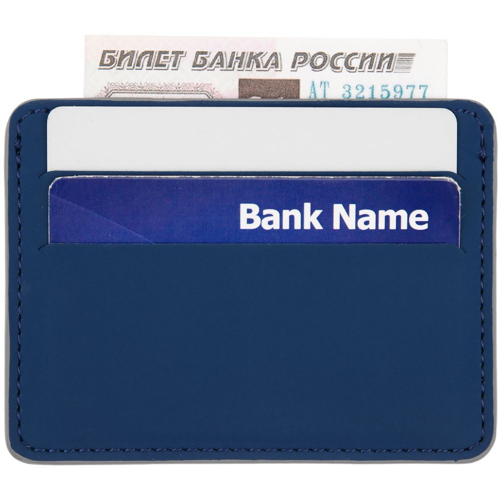 Чехол для карточек Shall Simple синий