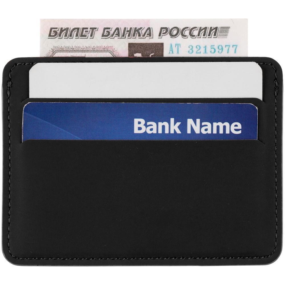 Чехол для карточек Shall Simple черный