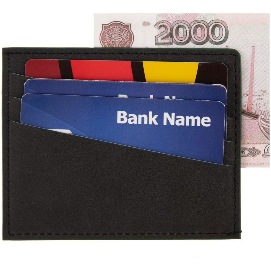 Картхолдер Multimo черный с зеленым