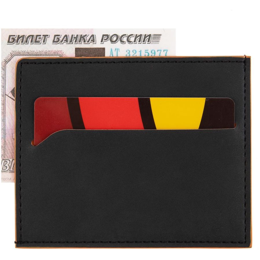 Картхолдер Multimo черный с оранжевым